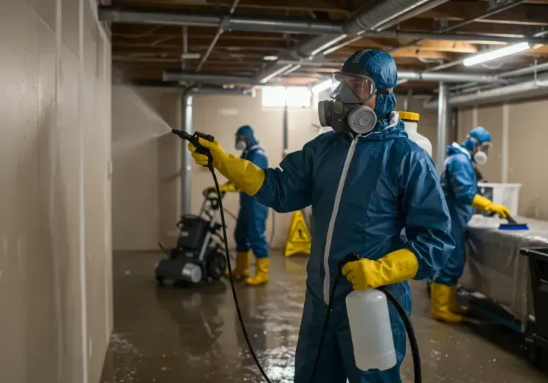 Basement Sanitization and Antimicrobial Treatment process in Ionia County, MI